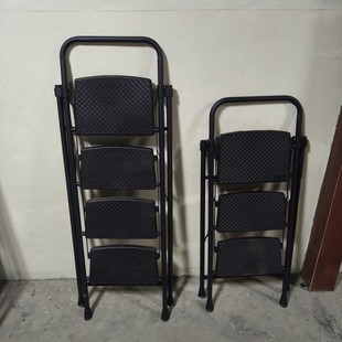 马蹄脚防滑铁梯子两步梯二步三步四步铁梯子钢管折叠梯室内家用梯