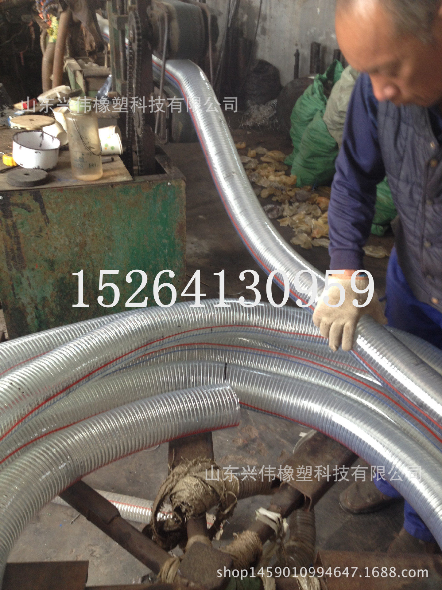 兴伟供应PVC钢丝螺旋软管水泵用给水排水软管透明塑料增强管