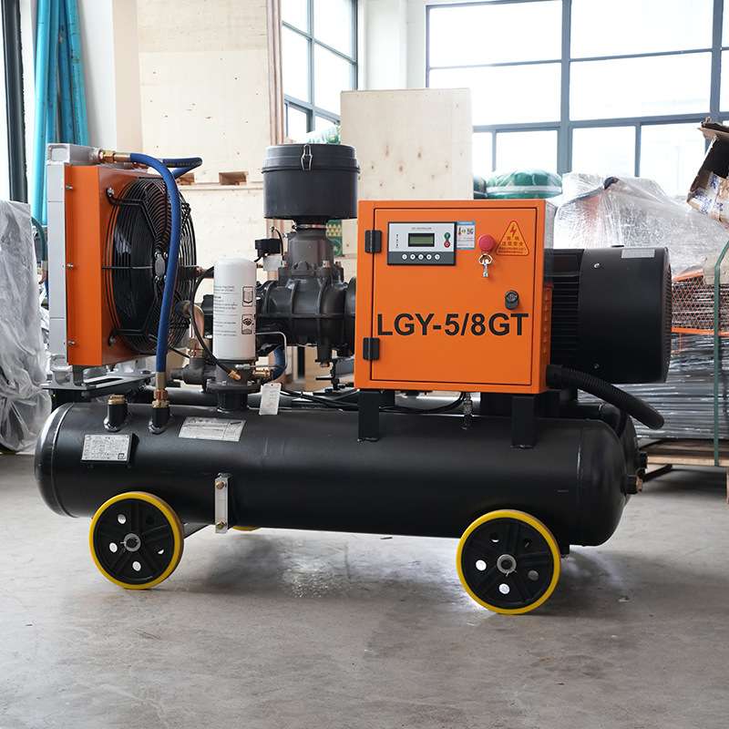 开山螺杆空压机小型电动LGY5/8GT破桩打孔凿岩机配套破碎水泥工具