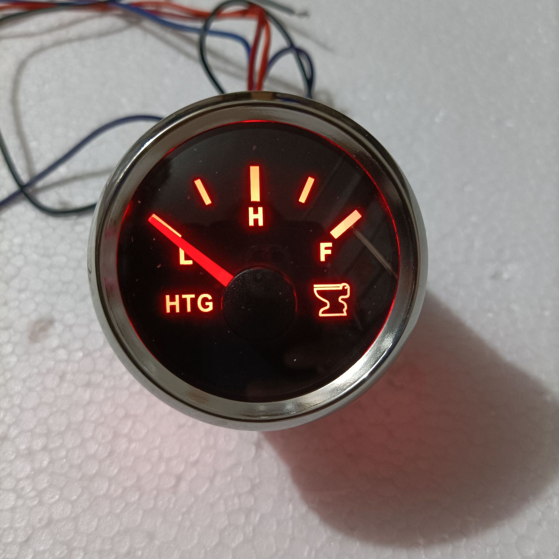 游艇船用水箱水位表头52mm9-32v指针式水表数字显示水位表