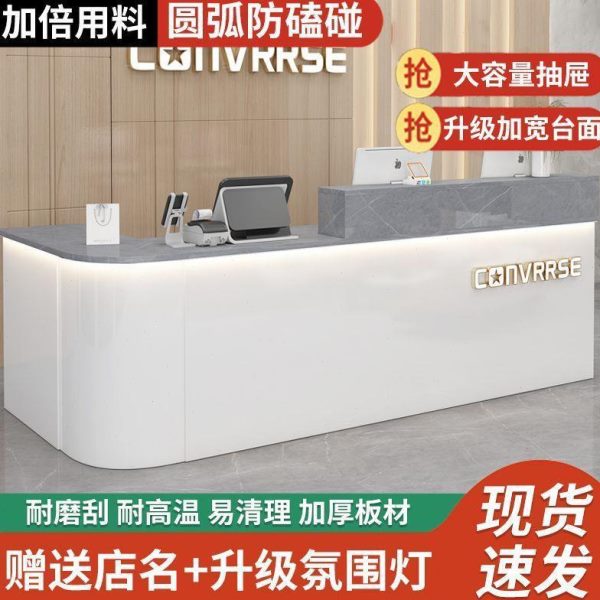 超市吧台收银台奶茶店前台接待台店铺厂小型家服装