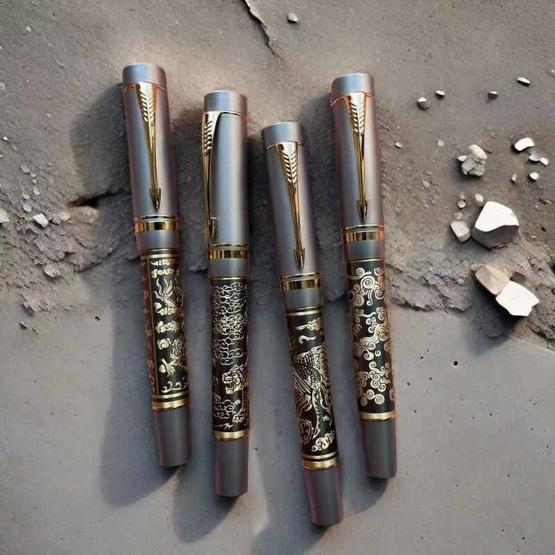 新品M3S钛合i金四兽青龙白虎朱雀玄武活塞上墨书法练字钢笔