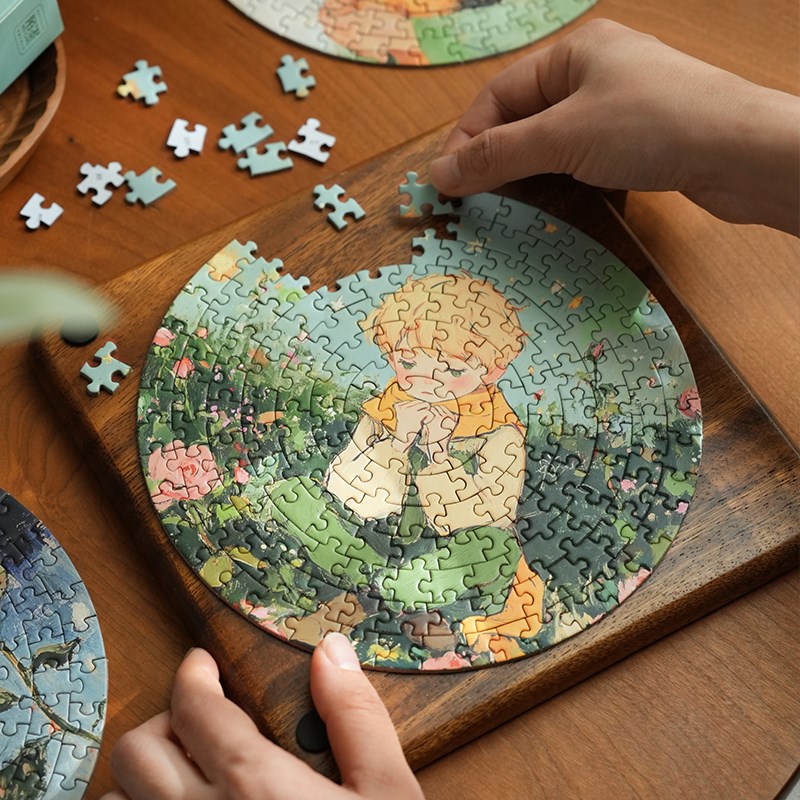 小日子不翻篇 寻梦星轨解压圆形拼图礼盒I手工DIY伴手礼桌面摆件