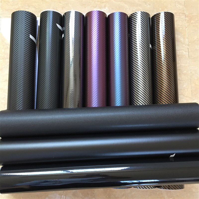 汽车用品车身改色膜 轮毂碳纤维贴纸后尾箱天窗亮光黑贴膜门板贴