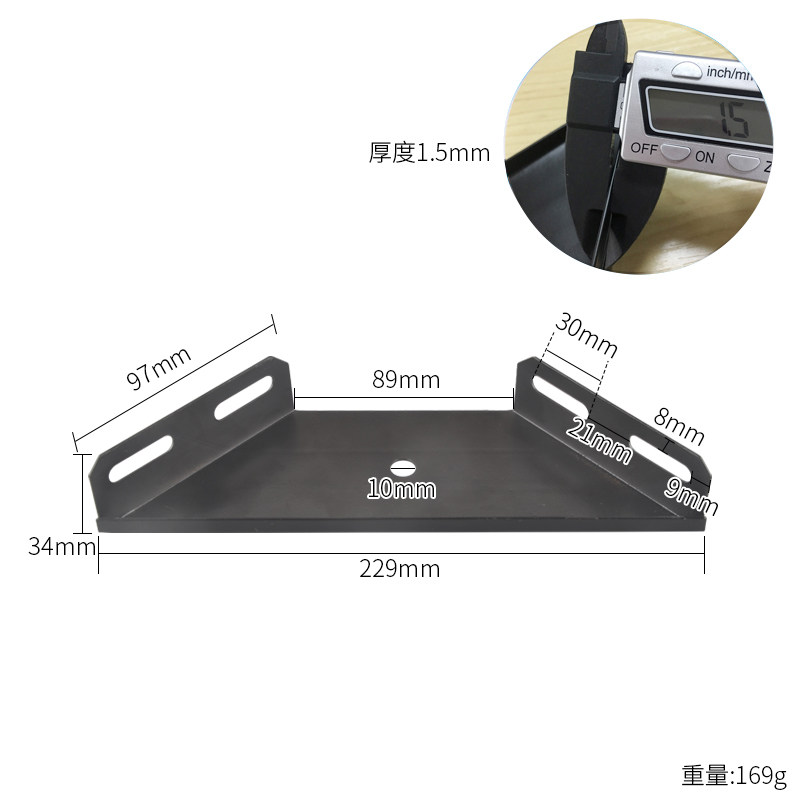 大号床角码/重型层板托/床连接件/角撑/床架配件/排骨架黑色角码