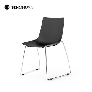 森川办公椅餐椅现代简约设计创意椅子铁艺靠背成人弓形职员电脑椅