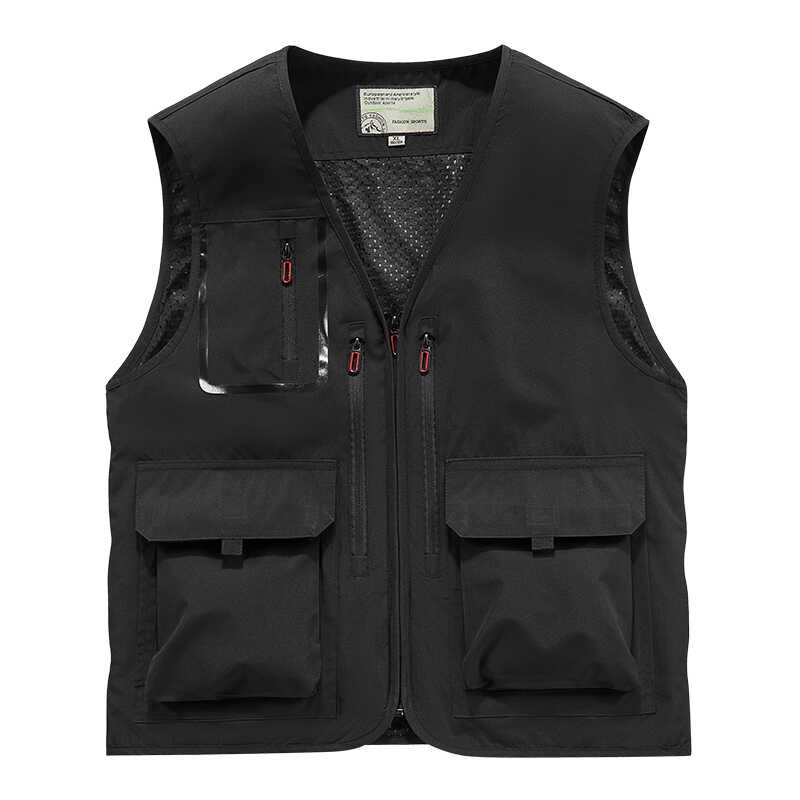 户外抗撕裂+多口袋!秋季男士外贸坎肩登山钓鱼工装背心轻薄马甲