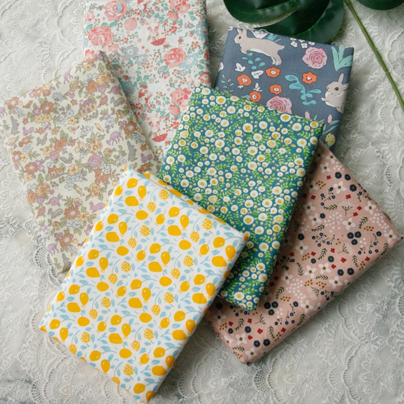 蓝骊布艺 小清新田园小碎花斜纹棉布料连衣裙童装旗袍服装面料diy