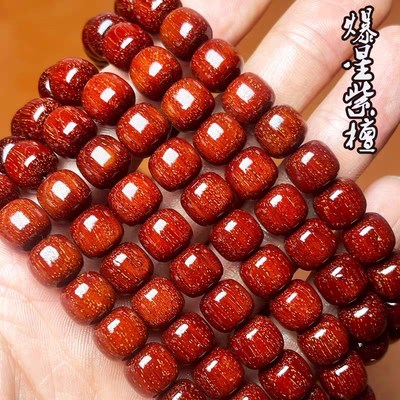 保真印尼小叶紫檀手串108颗男款佛珠盘手念珠文玩檀木檀香手链女