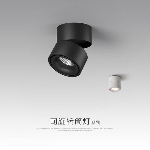明装筒灯射灯ledl天花过道灯极简护眼无主灯客厅吸顶玄关过道筒灯