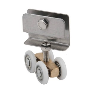 高档全铜杆浴室移门吊轮 淋浴房玻璃门滑轮 玻璃门小吊轮吊夹吊片