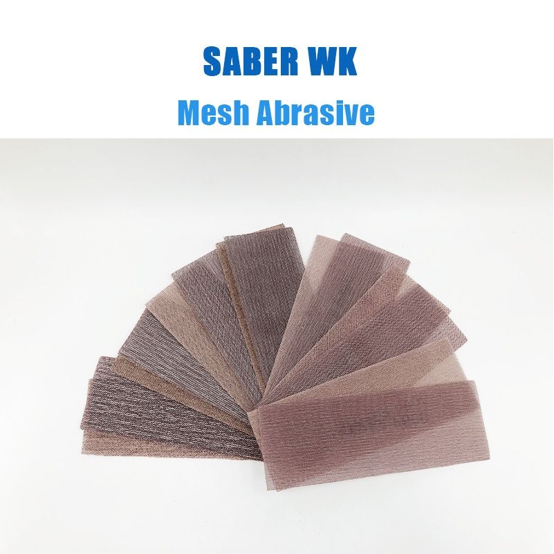 工厂直供70x198mm网格砂纸WK防堵塞网砂背绒自粘打磨汽车家具风电