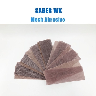 工厂直供70x198mm网格砂纸WK防堵塞网砂背绒自粘打磨汽车家具风电