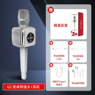 G2无线手持麦克风k歌神器直播家用唱歌ktv话筒一拖二户外音响 新款