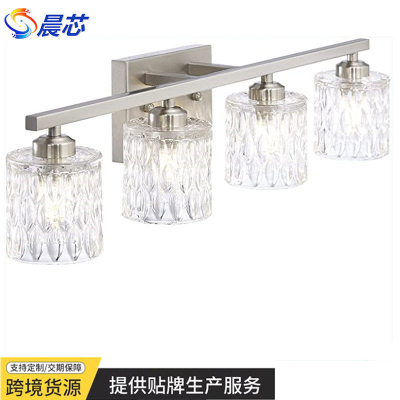 美式复古工业风3头双头铁艺灯浴室镜前灯创意壁灯床头灯热卖款式