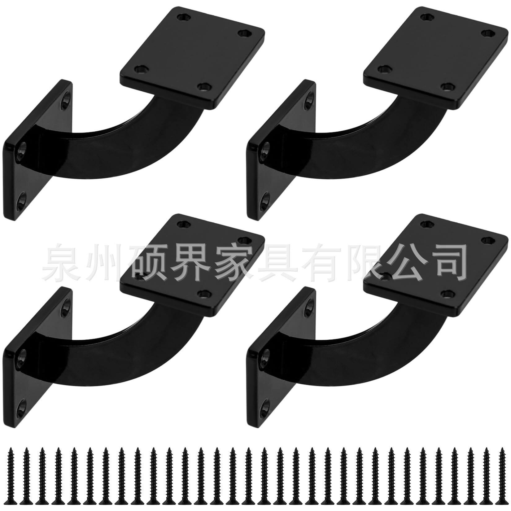 重型黑色方基楼梯扶手支架