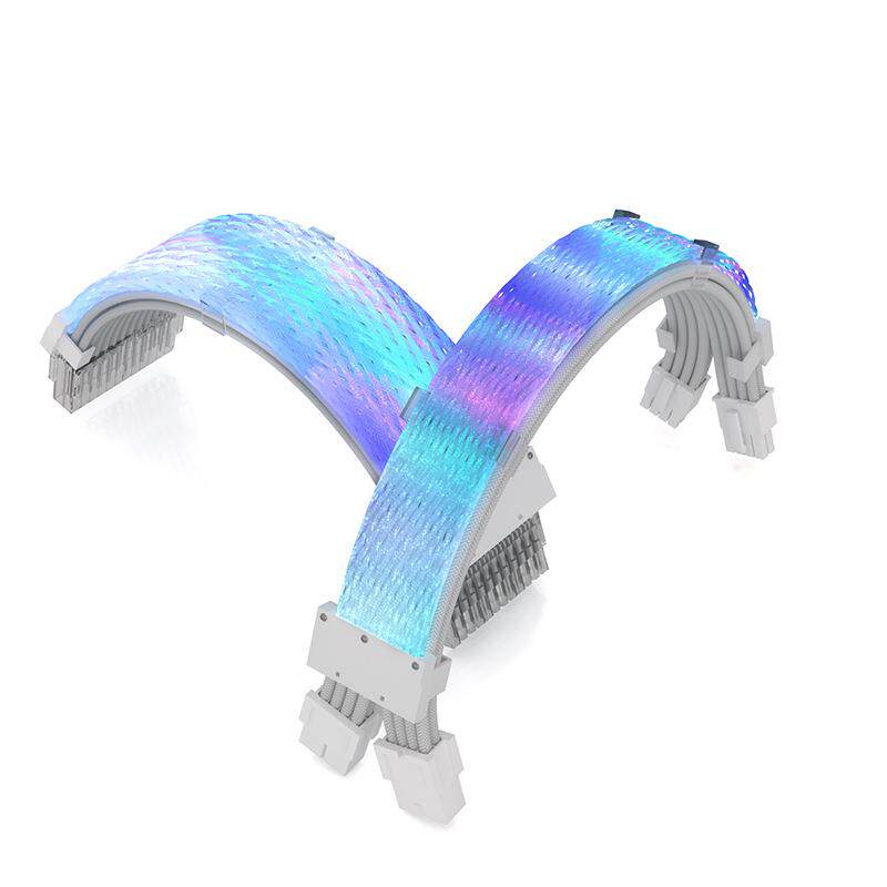 电脑发光线显卡rgb网式主板显卡双头灯霓彩线机箱电源转接线套装