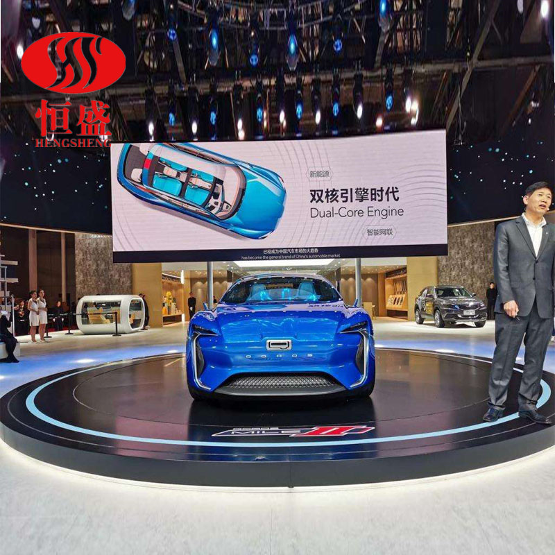 汽车转台圆形展厅汽车旋转台电动遥控转台车展360度转台 工地转台