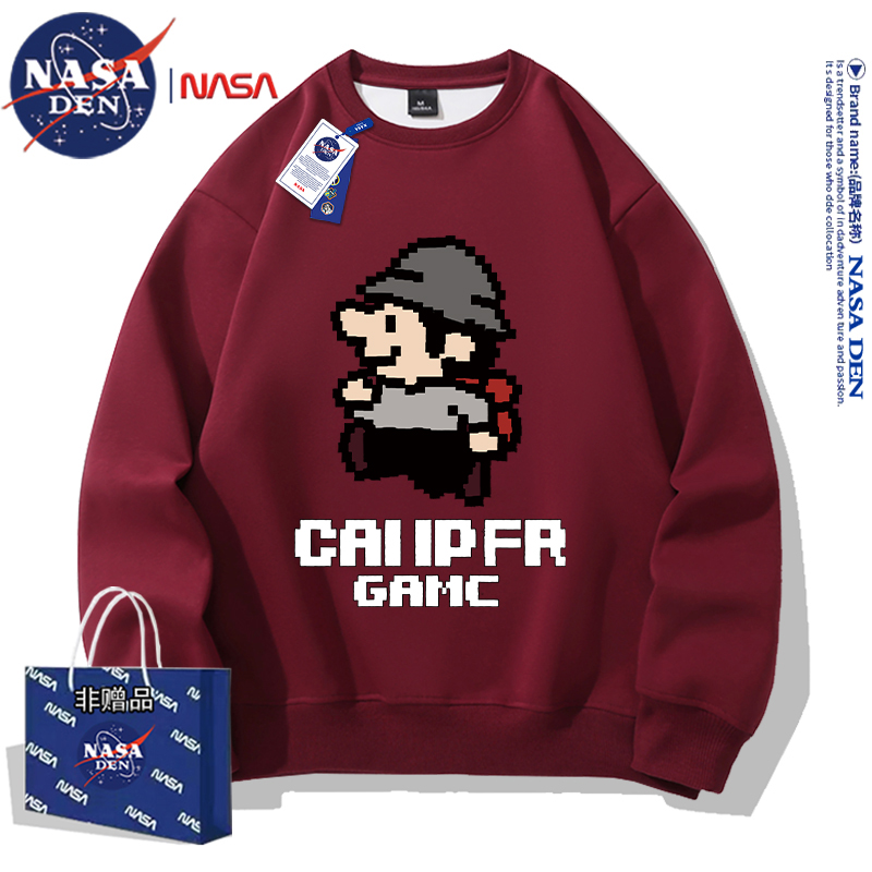 NASA联名美式复古长袖卫衣男女款