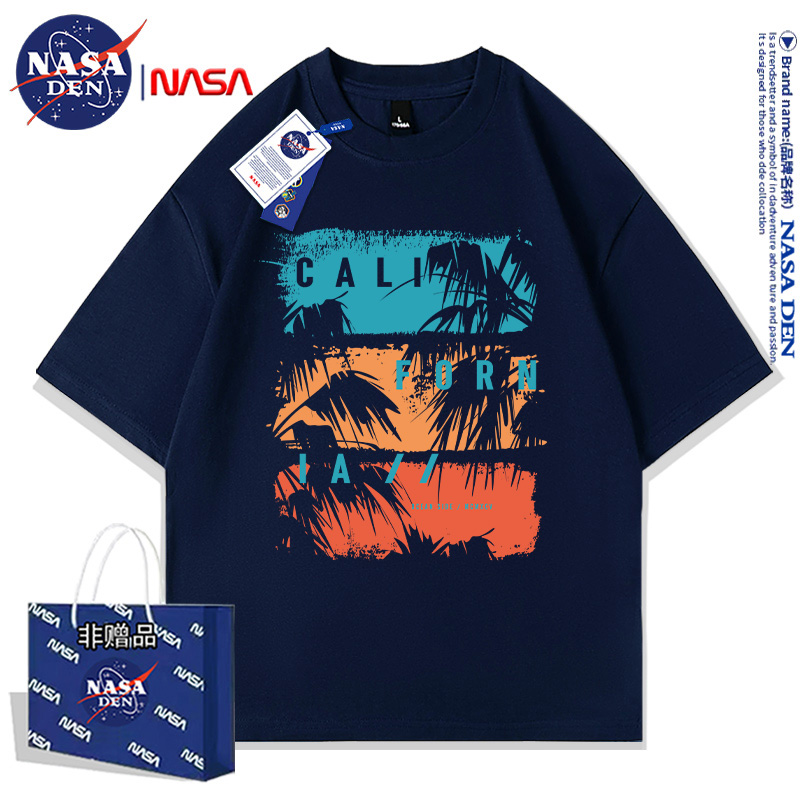 NASA联名纯棉重磅宽松短袖t恤男
