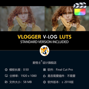 FCPX电影级Vlog调色预设 海滩旅行短视频博主专用LUTs色彩包合集