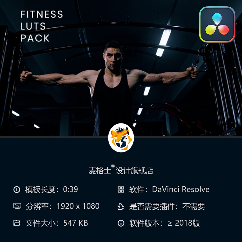 达芬奇电影感调色LUT预设合集 航拍MG动画短视频专用素材