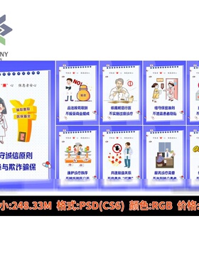 医疗机构廉洁漫画规范行医恪守保密维护诊疗秩序守医者廉政医院ps