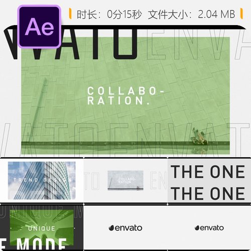 Dynamic Quik Story AE模板时尚LOGO动画片头商业宣传片设计制作