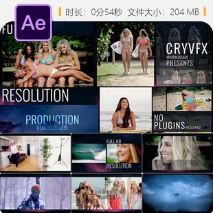 国家旅行纪录片AE模板视频展示制作演示卷轴特殊活动视频展示