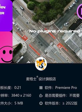 Multiscreen动态开场PR模板时尚广告创意企业宣传快节奏网格展示