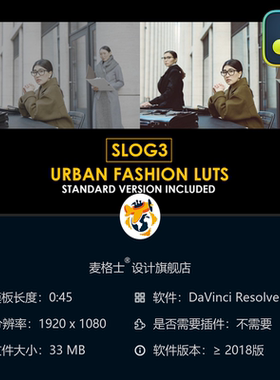 Slog3都市时尚电影感调色预设达芬奇专业LUTs色彩合集
