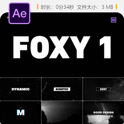 Stomp文字动画AE模板优雅简约动态设计视频制作片头字幕效果展示