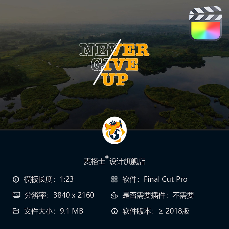 FCPX动态文字模板 短视频字幕条MG动画企业竖版包装设计