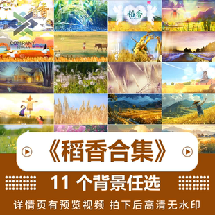 《稻香》学生版歌曲伴奏版校园文艺晚会演出LED屏幕背景视频素材