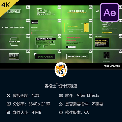 AE模板100种动态字幕条动画图形自媒体视频制作包After Effects