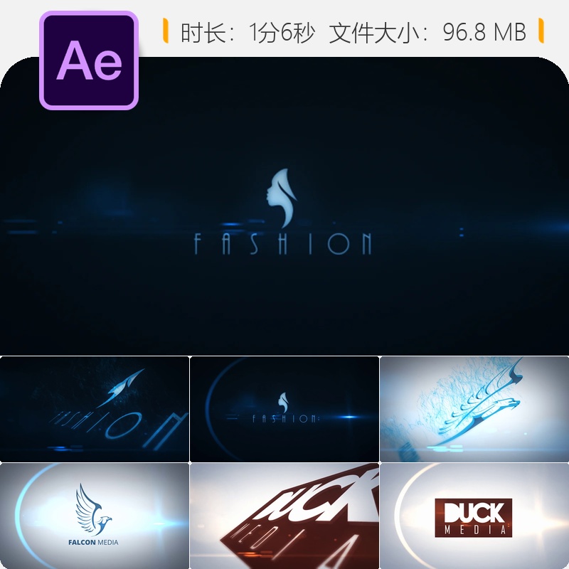 AE模板电影粒子LOGO动画特效制作TRAPCODE FORM三维立体片头设计