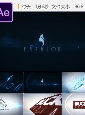 AE模板电影粒子LOGO动画特效制作TRAPCODE FORM三维立体片头设计