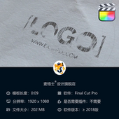 手绘线条简约LOGO动画铅笔素描白纸质感优雅展示FCPX视频模板