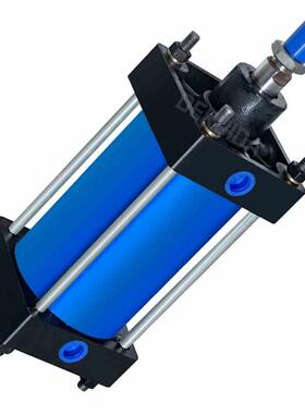 QGB80重型全铁大推力长行程加长型气缸QGA QGBII JB QGZ红色白色