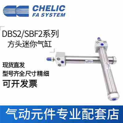 气立可CHELIC方头迷你气缸DBS2/DBF2 20/25/32/40*50/75/100/150C