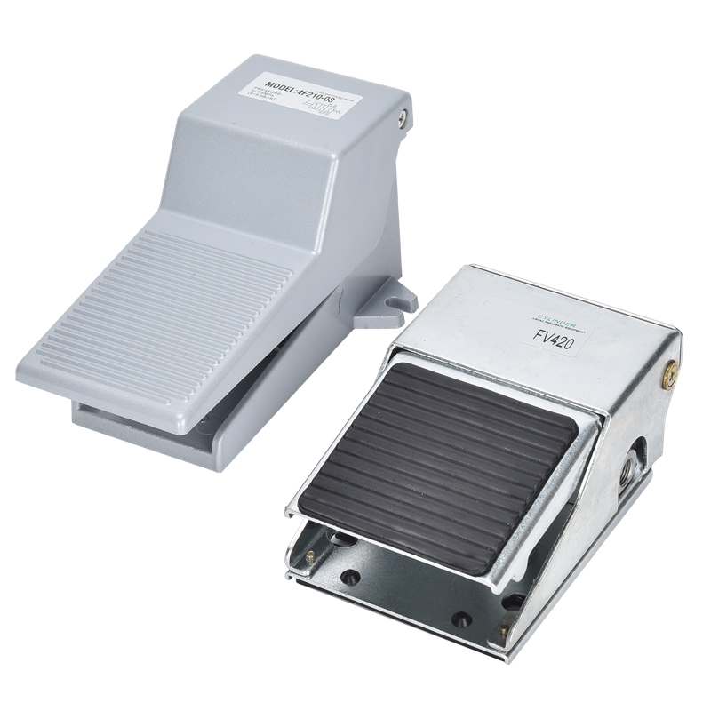 气动气缸4F210G脚踏阀08L脚踏开关320FV420控制换向脚踩带自阀锁