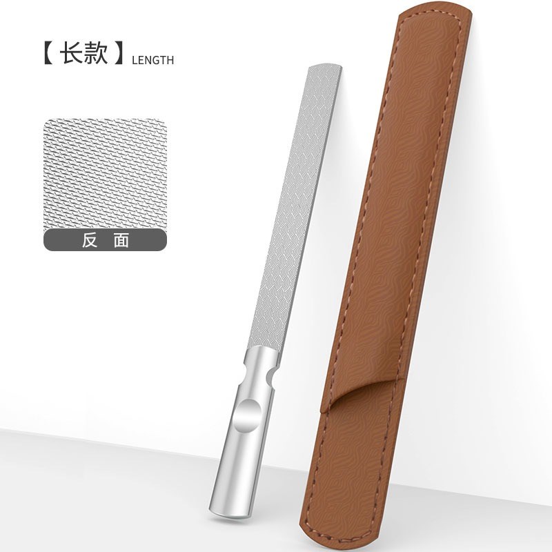 指甲锉修甲美甲工具不锈钢磨指甲神器打磨搓条挫甲刀灰厚指甲锉刀