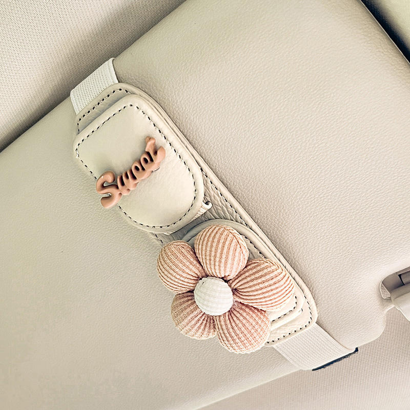 汽车遮阳板车载眼镜夹卡片票据收纳夹车双用太阳眼镜车内挂眼镜盒