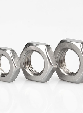 304不锈钢扁细牙薄螺母M16M18M20M22M24M27M30M36牙距1x1.5x2x3
