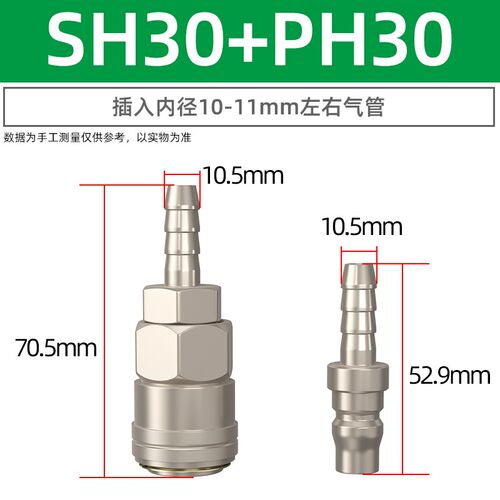 气管快速接头C式自锁快插接头气动高压连接件气泵空压机配件大全