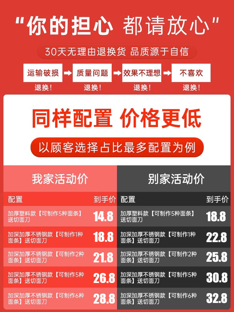 ?压面机家用手动小型不锈钢压面条机手摇多功能手工切饸饹面机神
