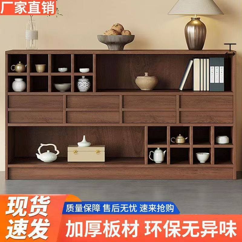 新款餐边柜中式茶水柜博古架置物架复古风展示架子简约收纳柜家用