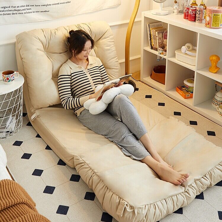 懒人沙发可躺可睡单人窝窝床人类狗窝榻榻米地上飘窗折叠沙发床