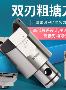 PTHK双刃粗搪头RBH可调式粗镗刀RBH25 32 40 52 68及各类粗镗刀柄