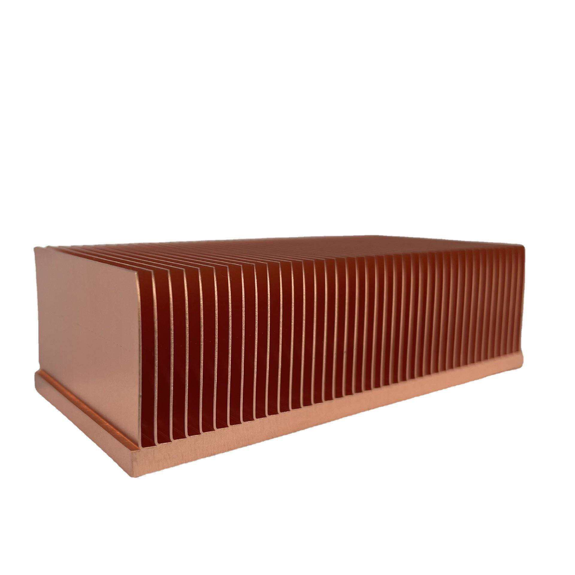 C1100紫铜散热片生产车载冰箱散热器100*50*30mm